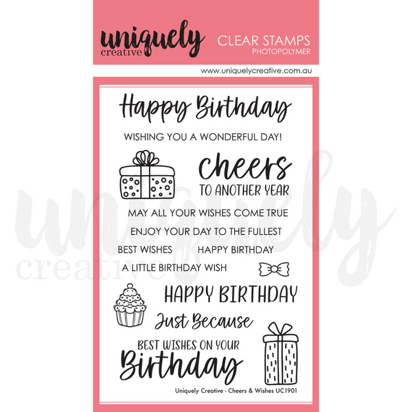 Cheers & Wishes Stamp - Uniquely Creative